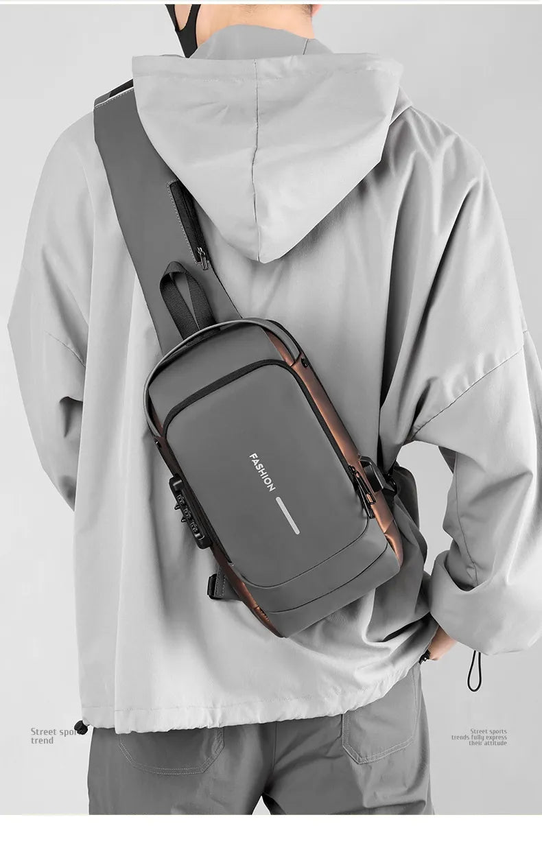 Bolso Antirobo Impermeable Para Hombres