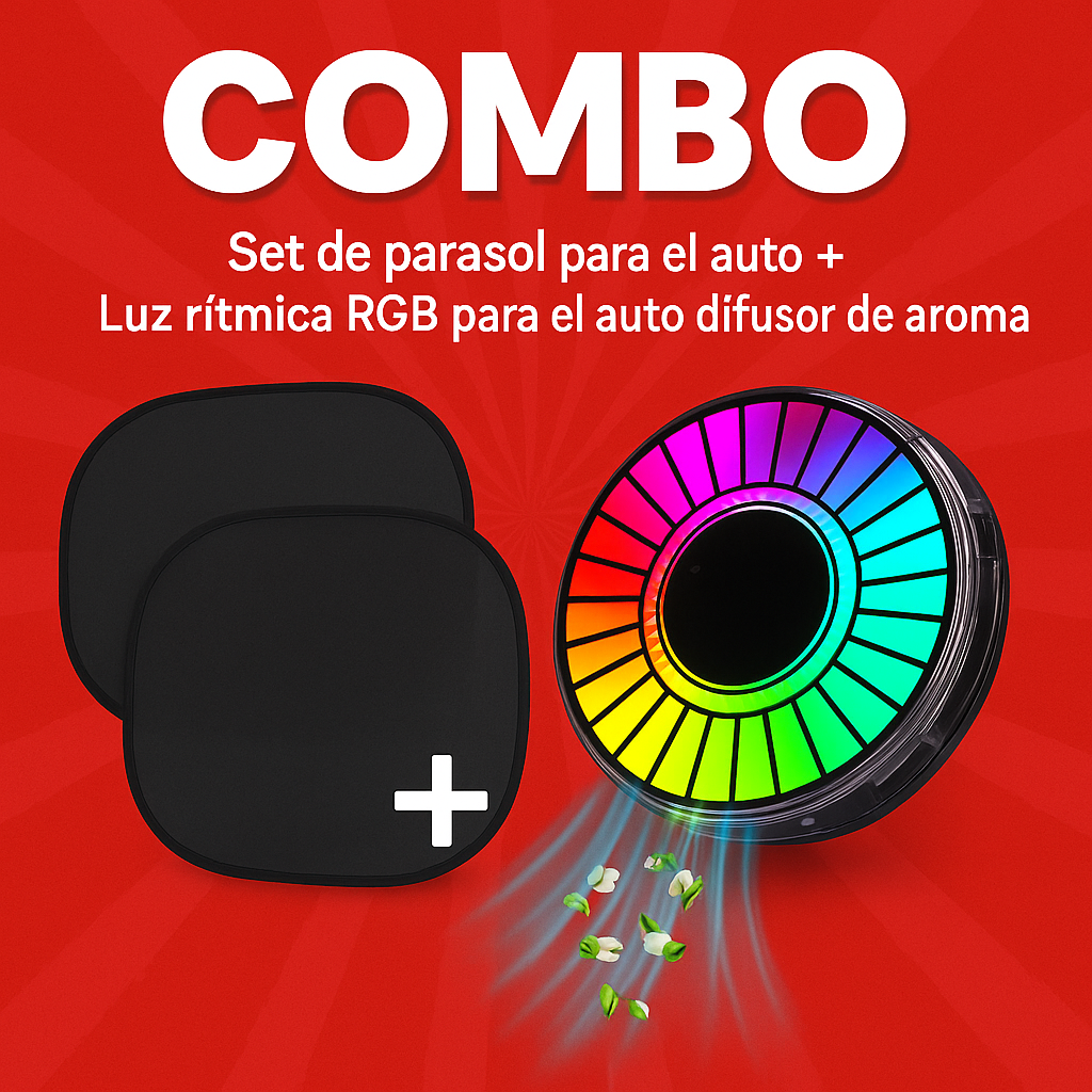 SUPER COMBO!! Parasol + Luz ritmica difusora de aromas