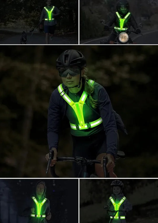 Chaleco Reflectivo Con Luz Led