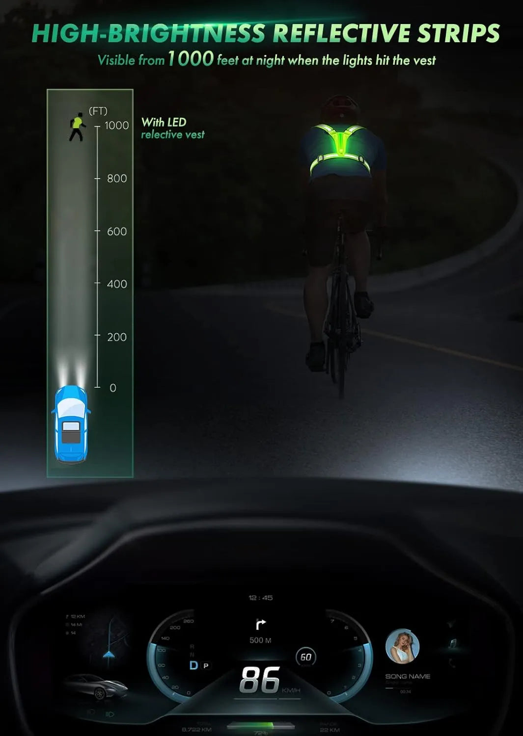 Chaleco Reflectivo Con Luz Led