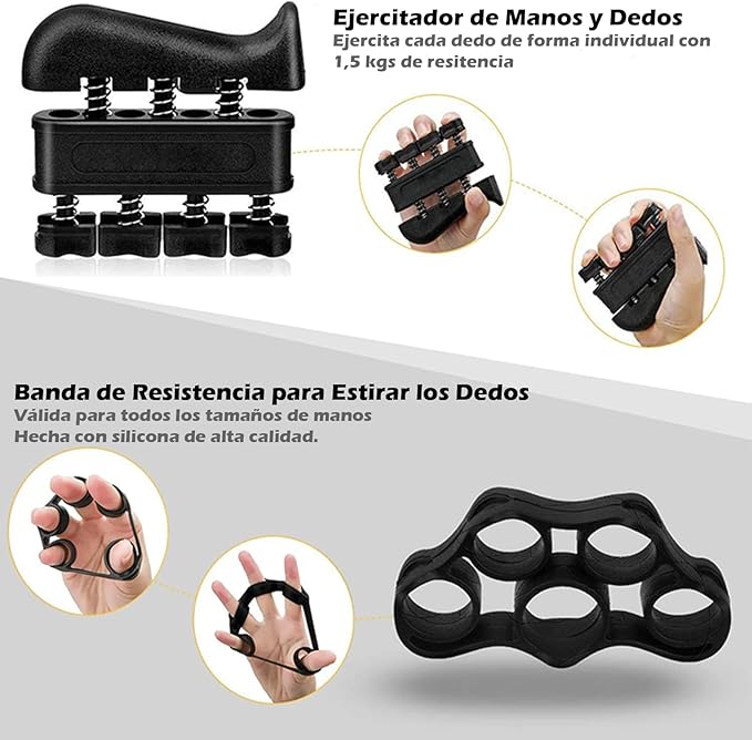 Antegrip™ Pro Kit | Ejercitador de dedos, muńeca y ante brazos (Ajustable 5-60 KG)