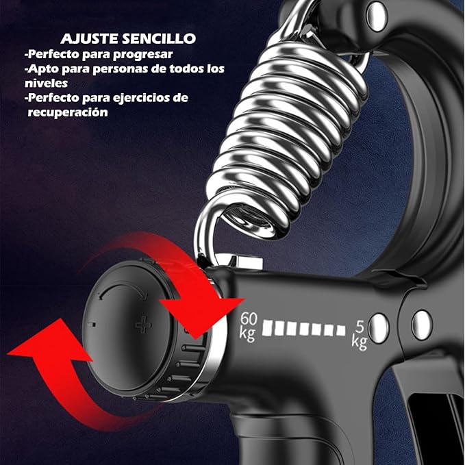 Antegrip™ Pro Kit | Ejercitador de dedos, muńeca y ante brazos (Ajustable 5-60 KG)