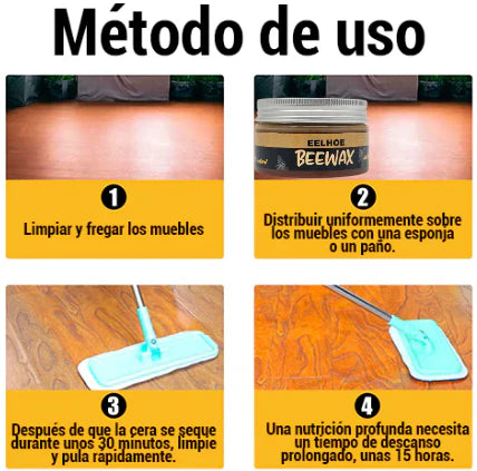 Cera de Abeja 100ML Para Restaurar Muebles - BEEWAX®️ - OFERTA ESPECIAL