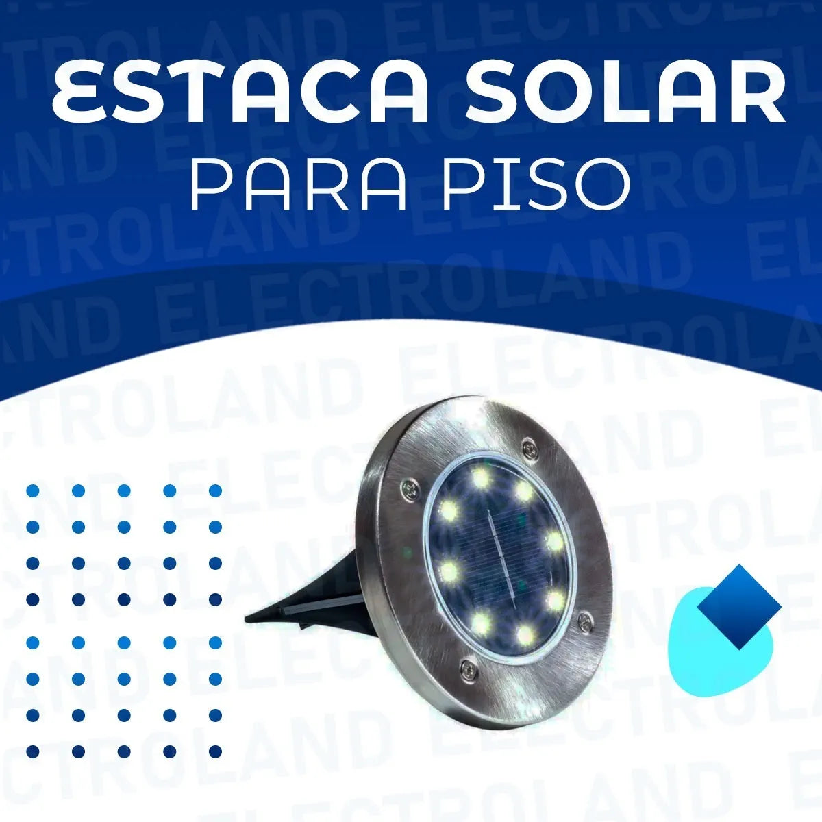 Luz Solar Led Para Piso PACK X4