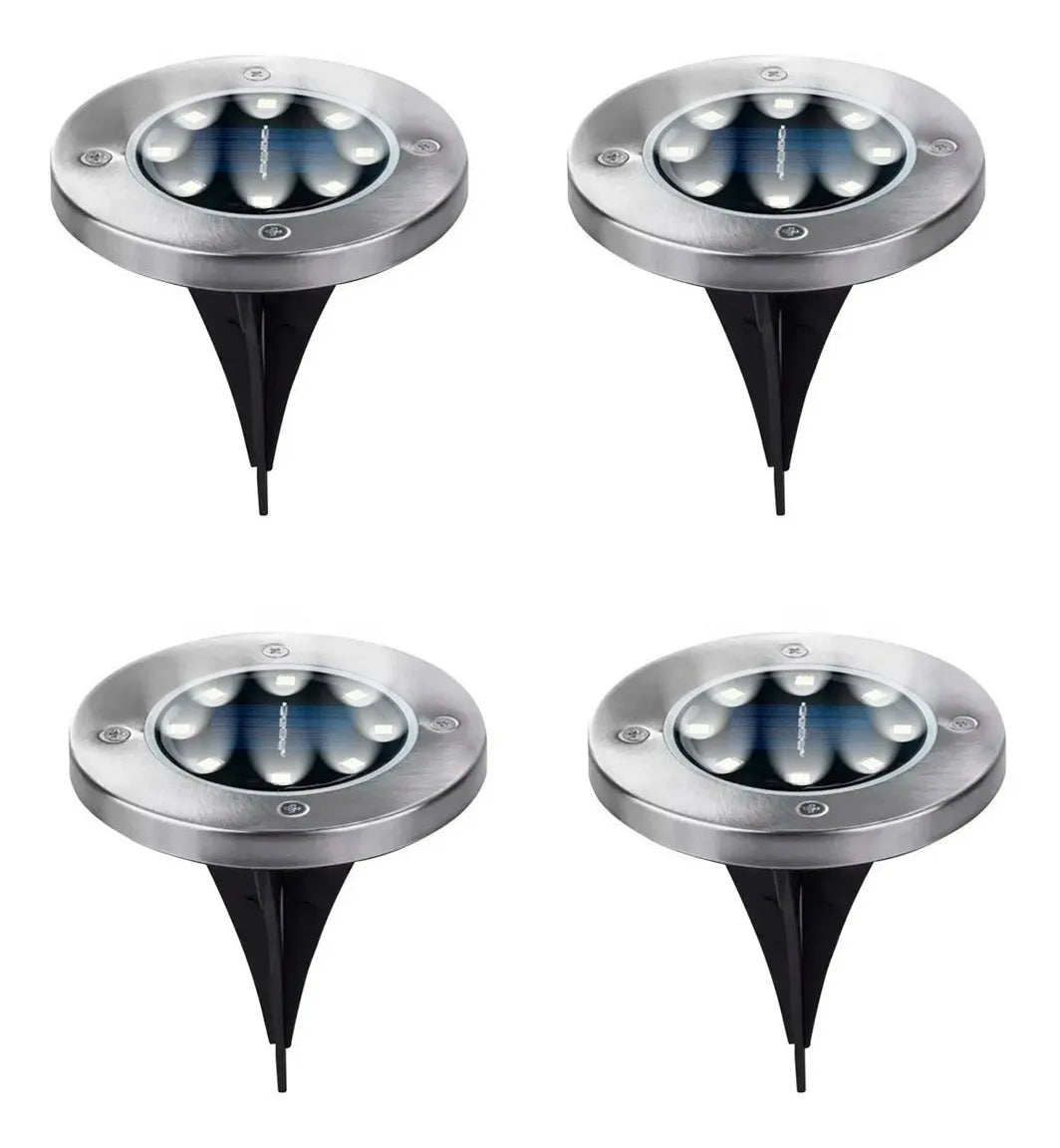 Luz Solar Led Para Piso PACK X4