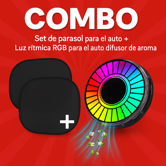 SUPER COMBO!! Parasol + Luz ritmica difusora de aromas