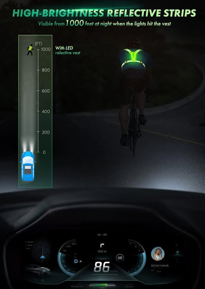 Chaleco Reflectivo Con Luz Led