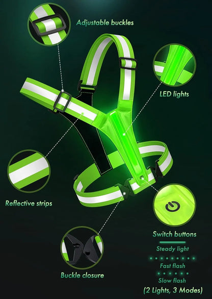 Chaleco Reflectivo Con Luz Led