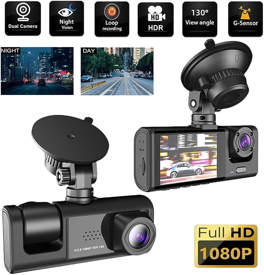 DriveGuard Pro™ – Cámara Dual para Auto Full HD 1080P