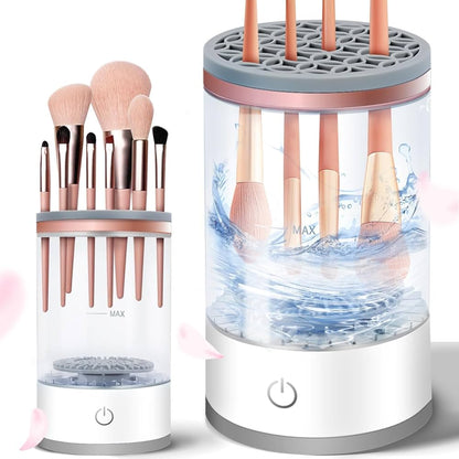 BrushSpin Clean™ — Limpiador Eléctrico de Brochas (Dejá de Maquillarte con Bacterias)