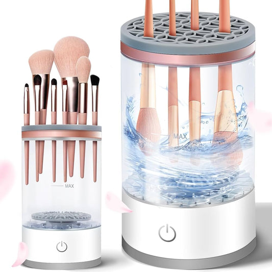 BrushSpin Clean™ — Limpiador Eléctrico de Brochas (Dejá de Maquillarte con Bacterias)
