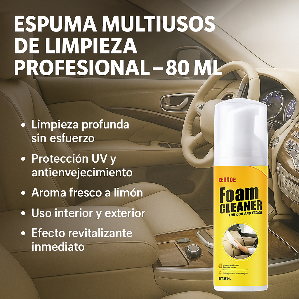 ✨ Espuma Multiusos de Limpieza Profesional – 80 ML
