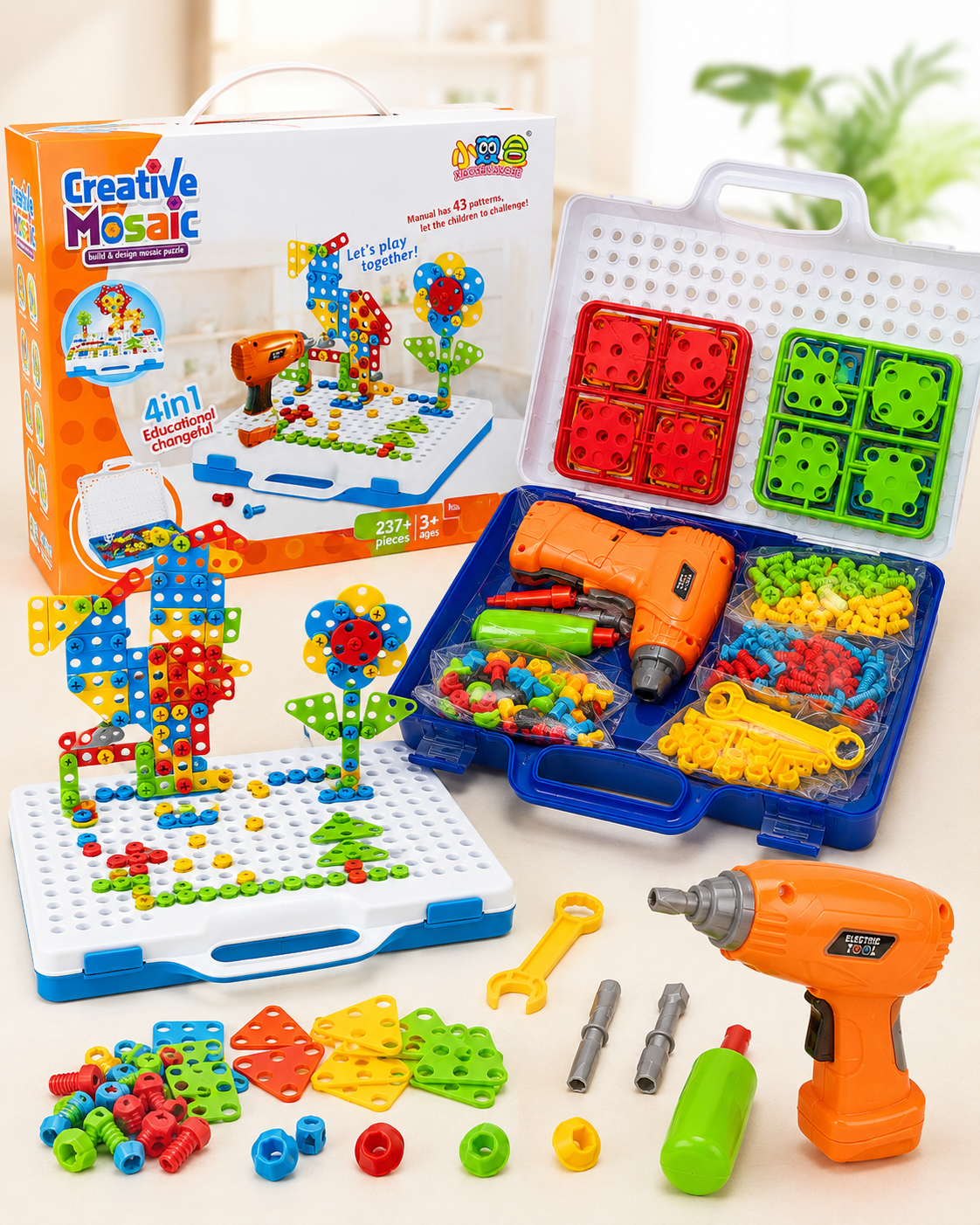 Kit Didáctico de Construcción con Taladro