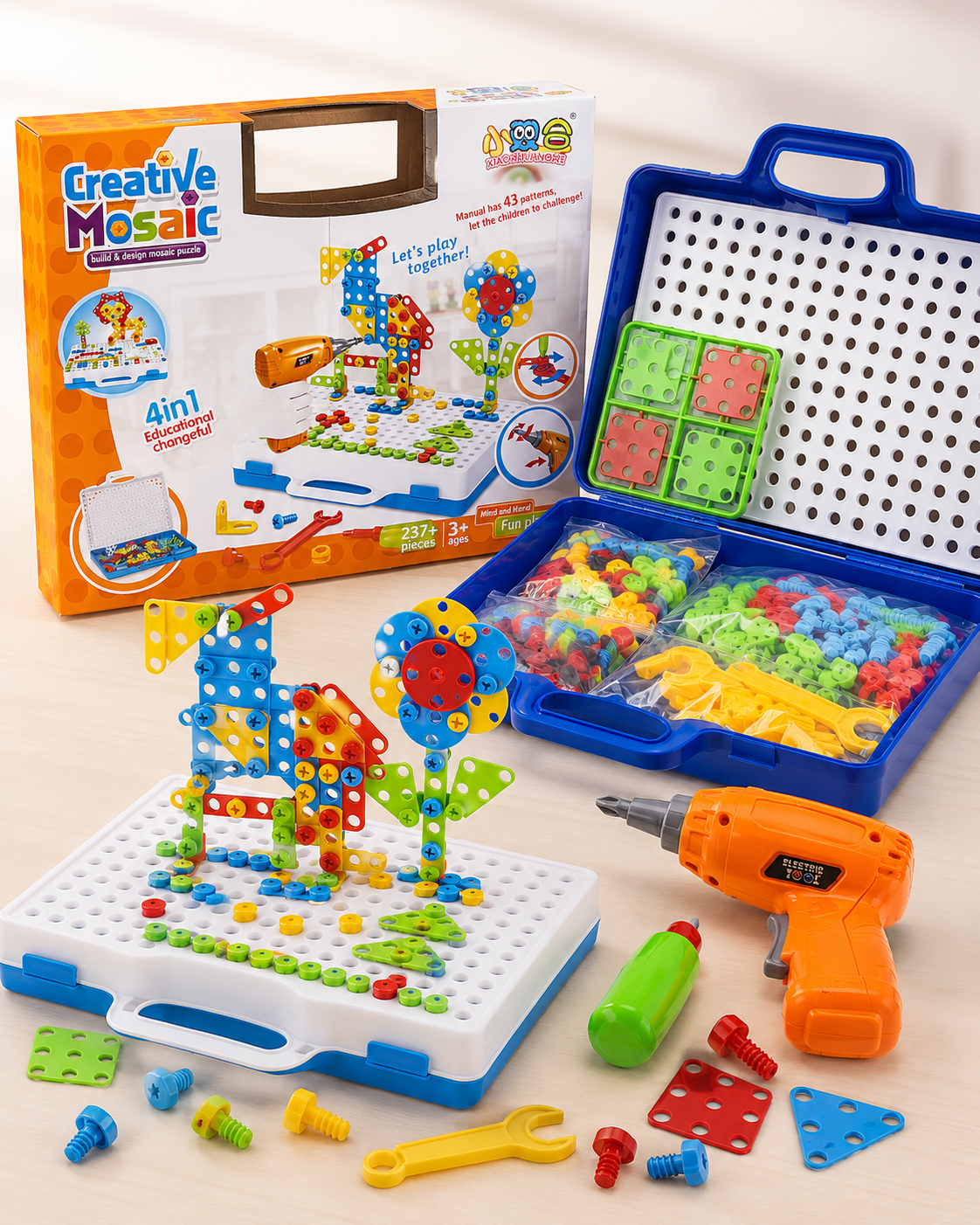 Kit Didáctico de Construcción con Taladro