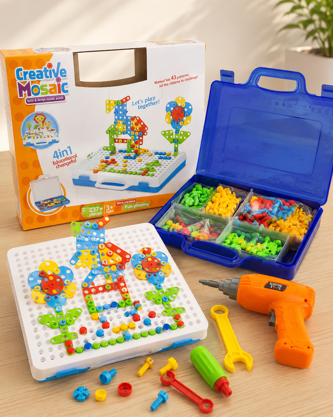 Kit Didáctico de Construcción con Taladro