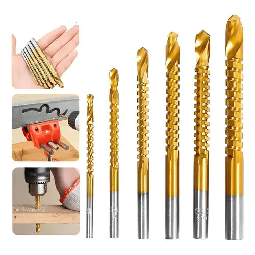DrillMaster HSS™ — Set de 6 Brocas Rotativas de Precisión (Perforá Cualquier Material Sin Esfuerzo)
