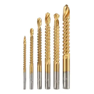 DrillMaster HSS™ — Set de 6 Brocas Rotativas de Precisión (Perforá Cualquier Material Sin Esfuerzo)