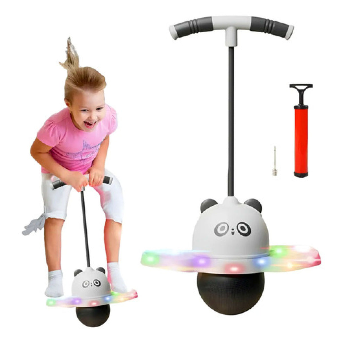 BounceJoy Pink™ — Juguete Saltarín con Luces y Música Rosa (Regalale Risas, Movimiento y Color)