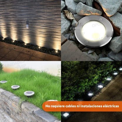 Luz Solar Led Para Piso PACK X4