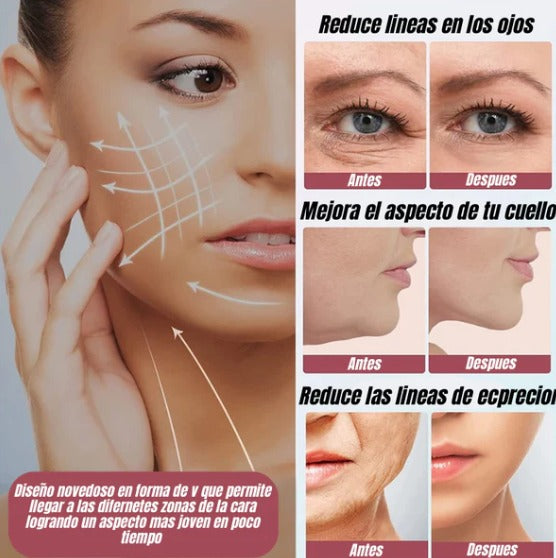 VibraGlow™: Masajeador Facial con Microcorriente y Vibración Estimulante